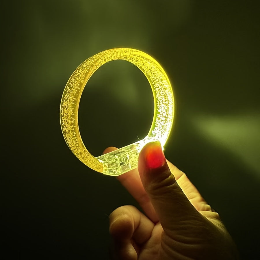LED Glowing Bracelets 4pcs Light Up Wristbands for Parties & Festivals