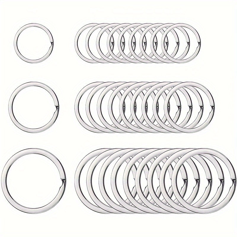 10pcs Round Key Chain Keyring Metal Key Ring Key Organizer