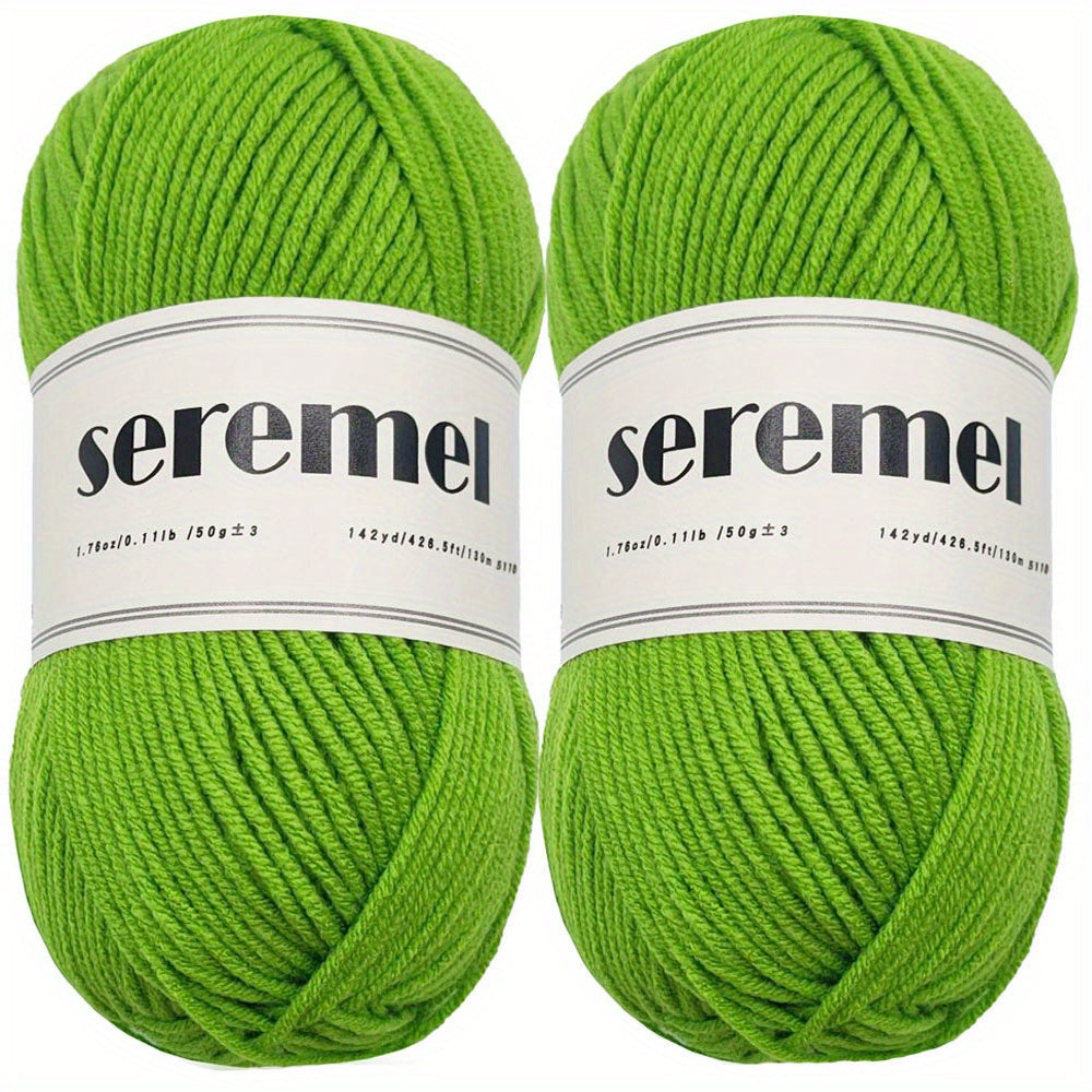 2 Pieces Crochet Yarn 280 Yards Acrylic Yarn Assorted Colors
