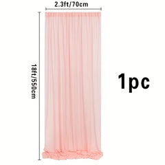 Wedding Peach Pink Chiffon Arches Valance for Decoration