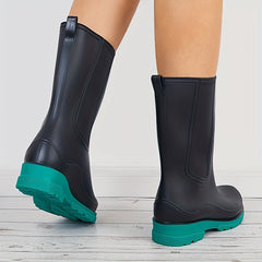 Women's Mid Rain Boots Waterproof Comfortable Non Slip