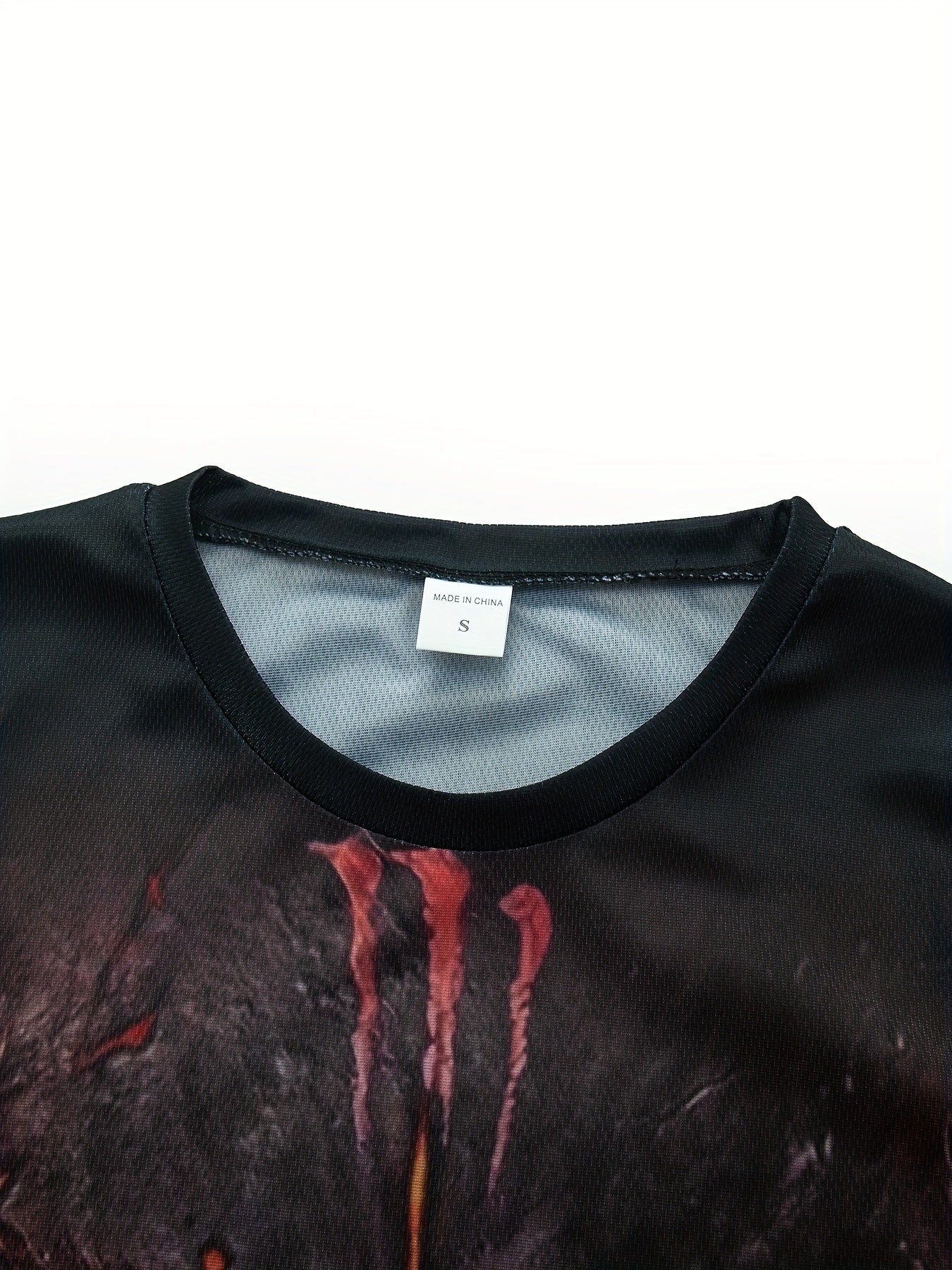 Men's Flame Skull Graphic T-shirt 3D Print Crew Neck Short Sleeves