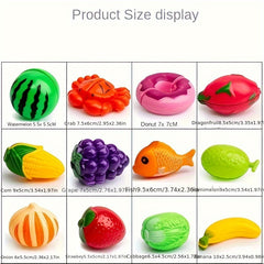 Kitchen Food & Vegetable Cutting Toys Set Pretend Play Kitchen Toys
