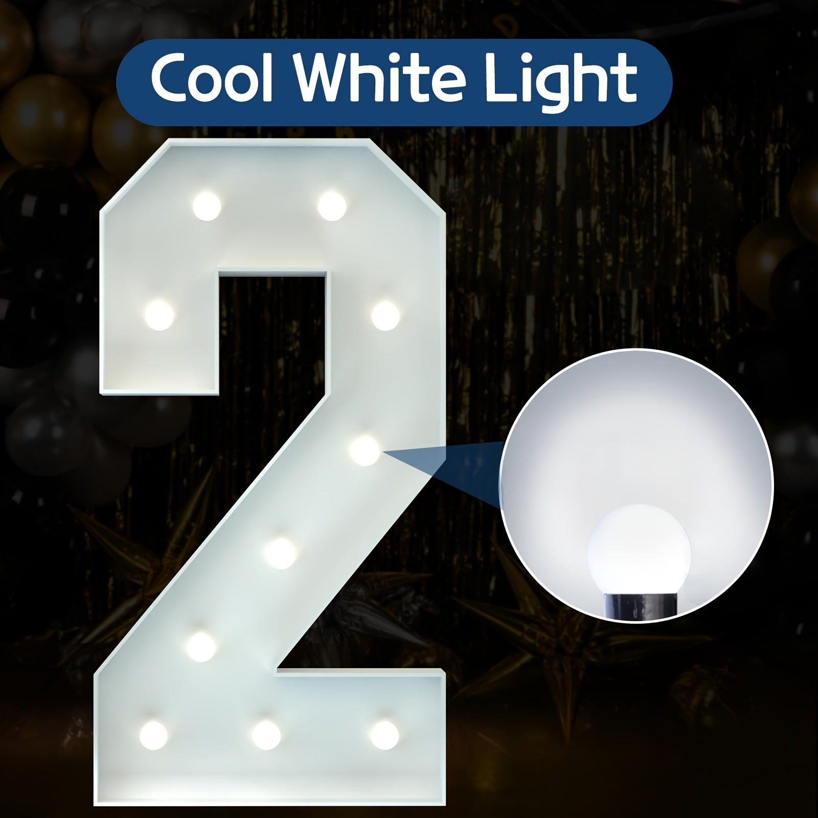 Marquee Light Up Numbers 0-9 for Birthday Party Decorations