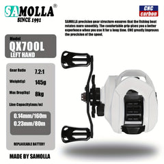 Waterproof Light Baitcasting Reel 7.2:1 Gear Ratio Fishing Reel