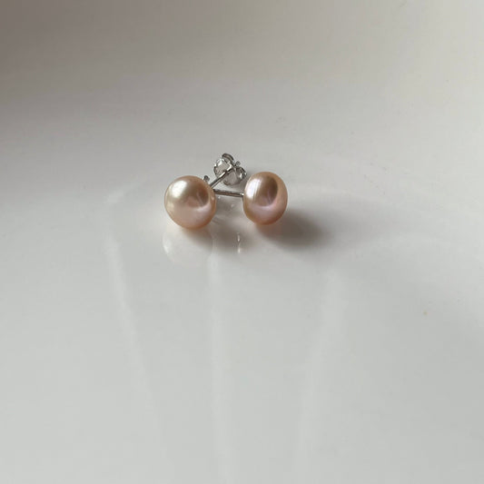 Freshwater Pearl Earrings 925 Silver Ear Studs Jewelry for Women