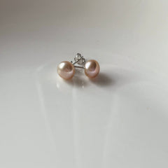 Freshwater Pearl Earrings 925 Silver Ear Studs Jewelry for Women