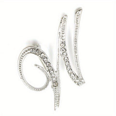 Rhinestone Letter Brooch Pin Alloy Diamond Inlaid Corsage Jewelry