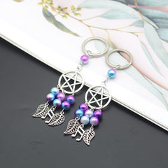 Star Butterfly Keychain Pendant Dream Catcher Metal Keyring Ornament