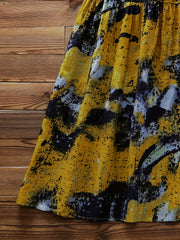 Plus Size Casual Dress Women's Plus Tie Dye Smock Dress