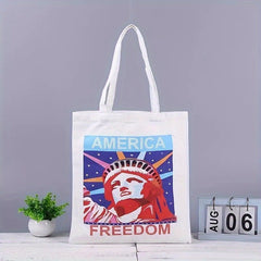 Flag Pattern Canvas Shoulder Bag