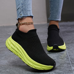 Women's Breathable Running Shoes Stylish Thick Bottom Sneakers