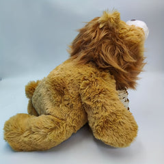 Lion Plush Toy Textured Mane Mixed Colors Soft Polyester Stuffed Animal