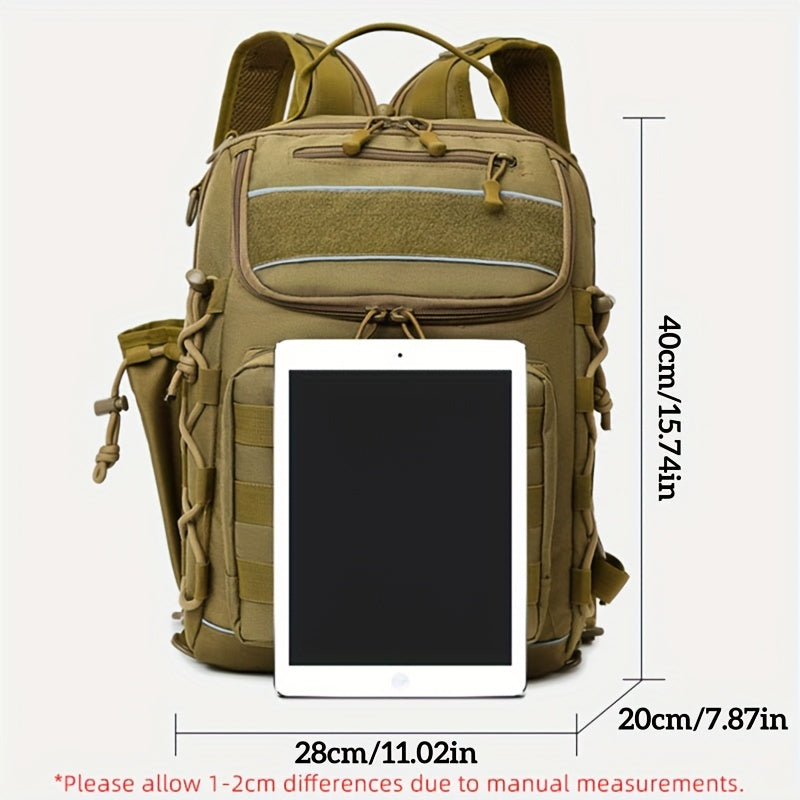 Large Capacity Fishing Backpack Water Resistant Tackle Box Storage Bag