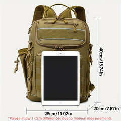 Large Capacity Fishing Backpack Water Resistant Tackle Box Storage Bag