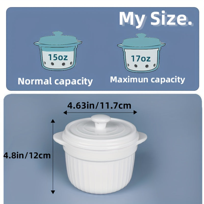 Ceramic Garlic Keeper with Lid Countertop Storage Bowl