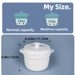 Ceramic Garlic Keeper with Lid Countertop Storage Bowl