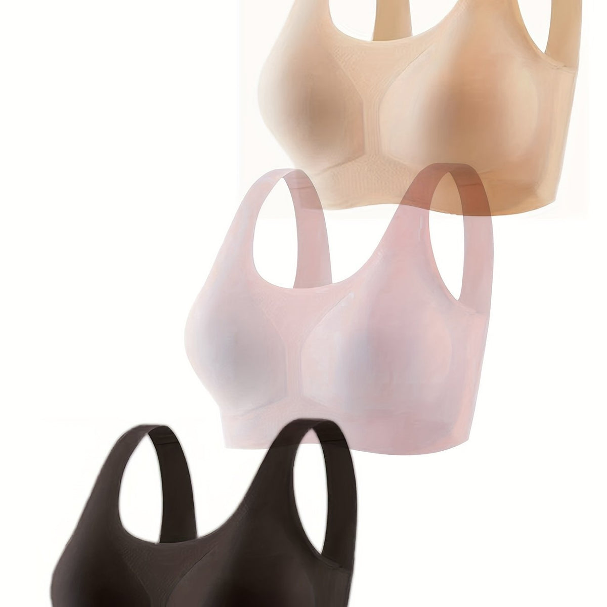 3pcs Seamless Comfort Stretch Bras Women's Lingerie