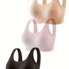 3pcs Seamless Comfort Stretch Bras Women's Lingerie