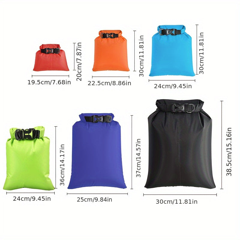 6pcs Outdoor Double layer Waterproof Storage Bag For Rafting Hiking Camping