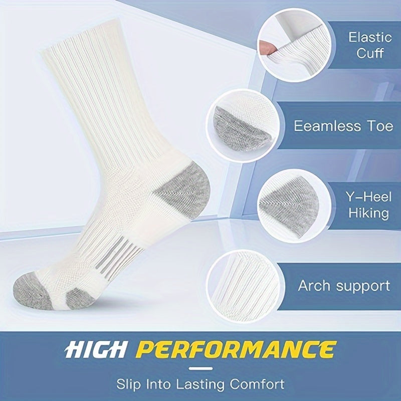 Men's Sports Crew Socks Cotton Cushioning Socks