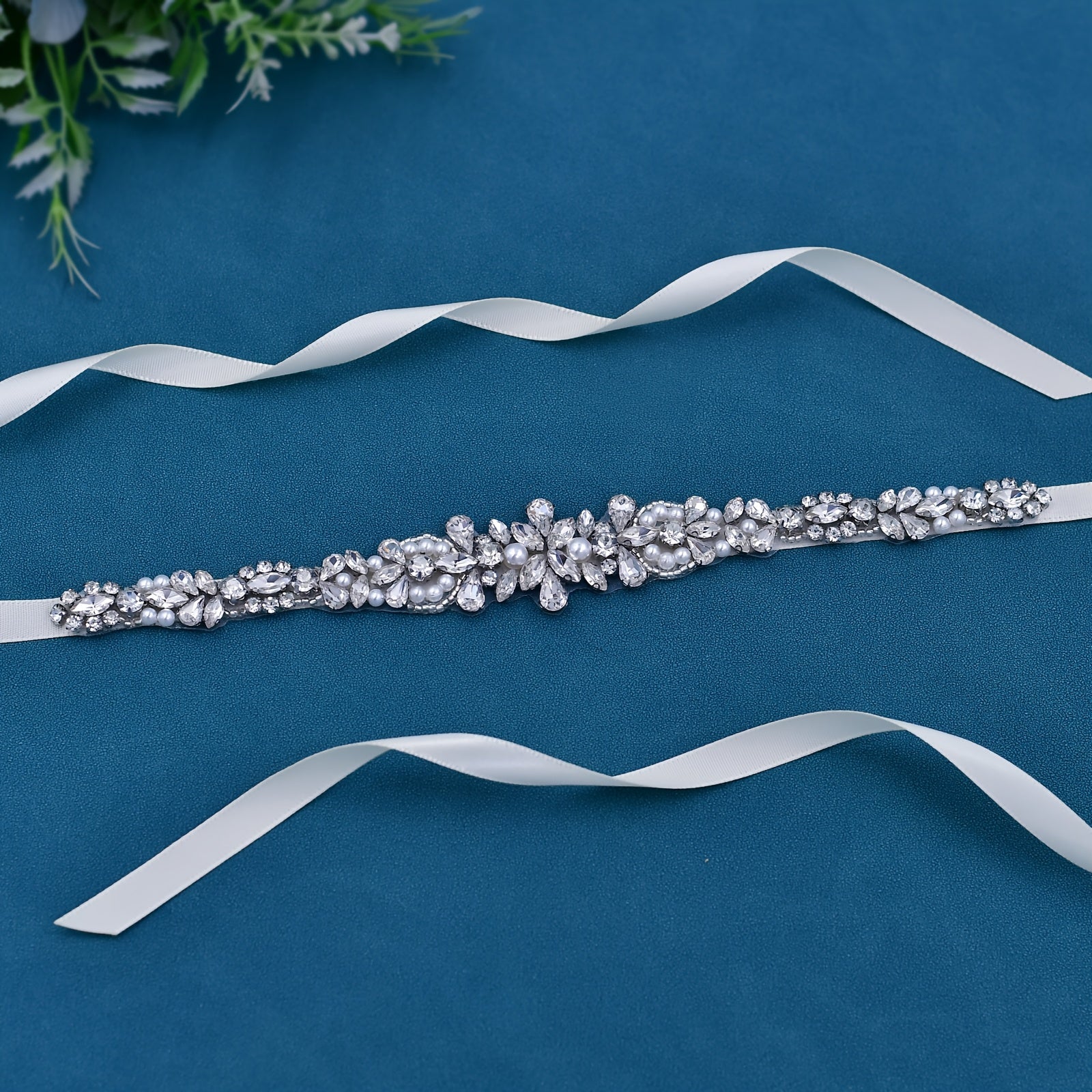 Handcrafted Rhinestone Bridal Sash Wedding Dress Accessory for Parties