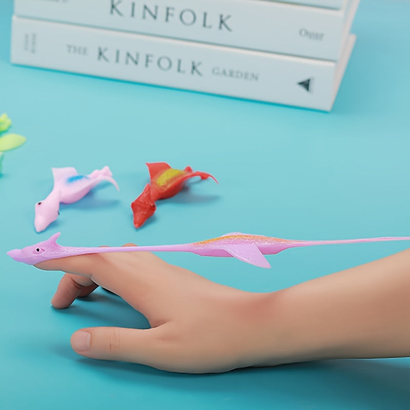 Decompression Ejection Dinosaur Fun Toy Finger Dart Launches Small Dinosaur