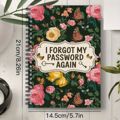 Spiral Password Notebook for Internet Login Recording
