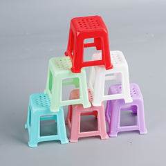 1:12 Dollhouse Stool Pink Chair Ventilation Holes for DIY Decor