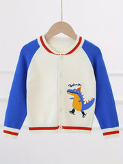 Dinosaur Cartoon Boys Jacket Spring Fall Outwear Kids