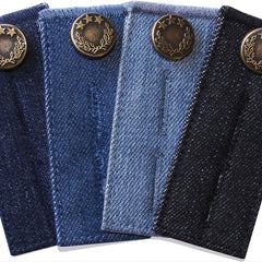 Belt Extender Pants Button Extender Denim Material 2 Button Holes Random
