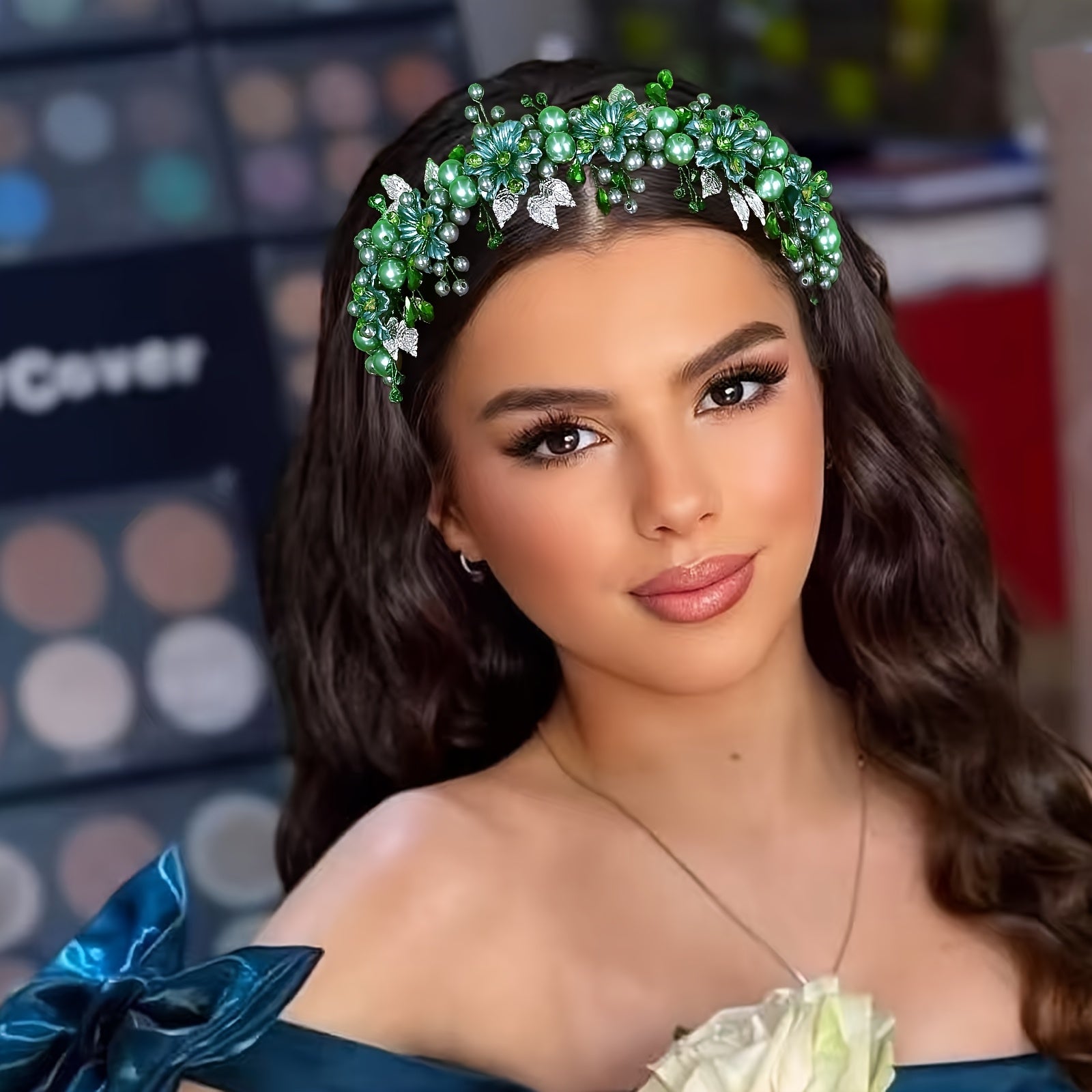 Beaded Braided Crown for Weddings Prom HP603