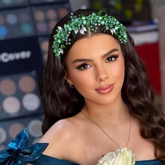 Beaded Braided Crown for Weddings Prom HP603