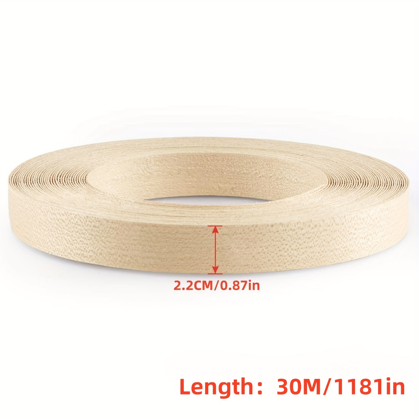 Birch Wood Veneer Edge Tape w/ Hot Melt Adhesive - 1 Roll