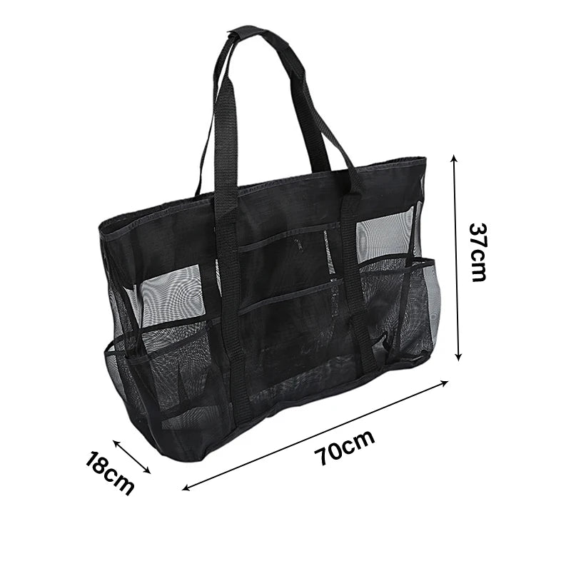 Large Beach Bag Mesh Durable Waterproof Tote Beach Towel Bag