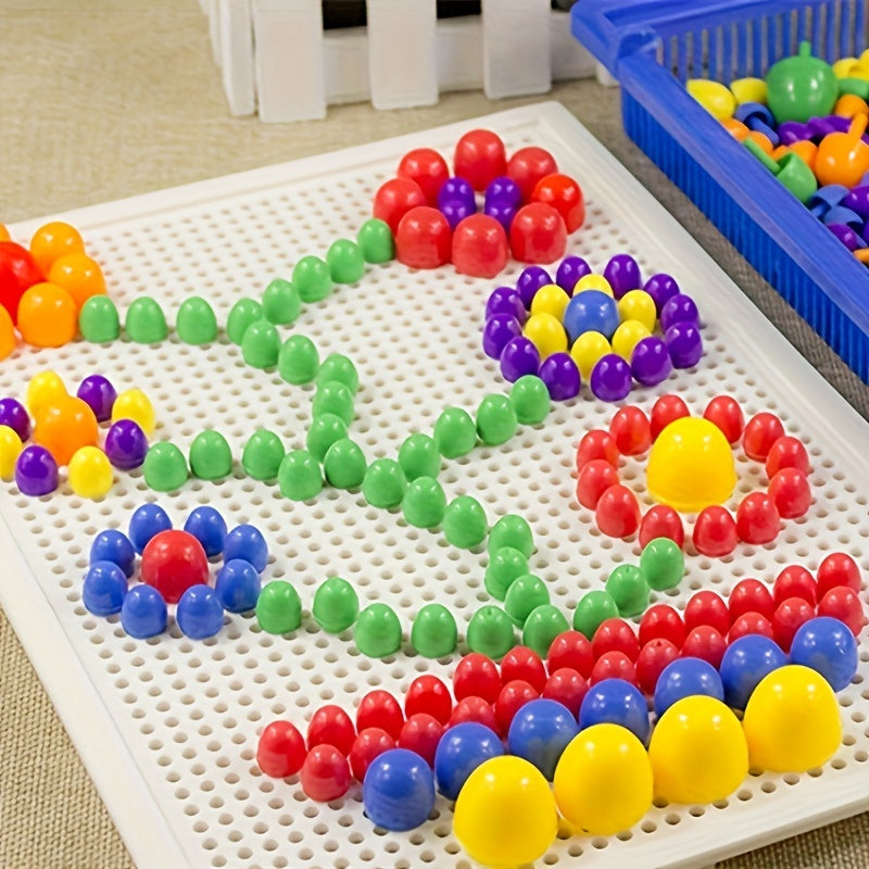 Colorful Mushroom Nail Puzzle Toy DIY Kit