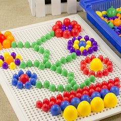 Colorful Mushroom Nail Puzzle Toy DIY Kit