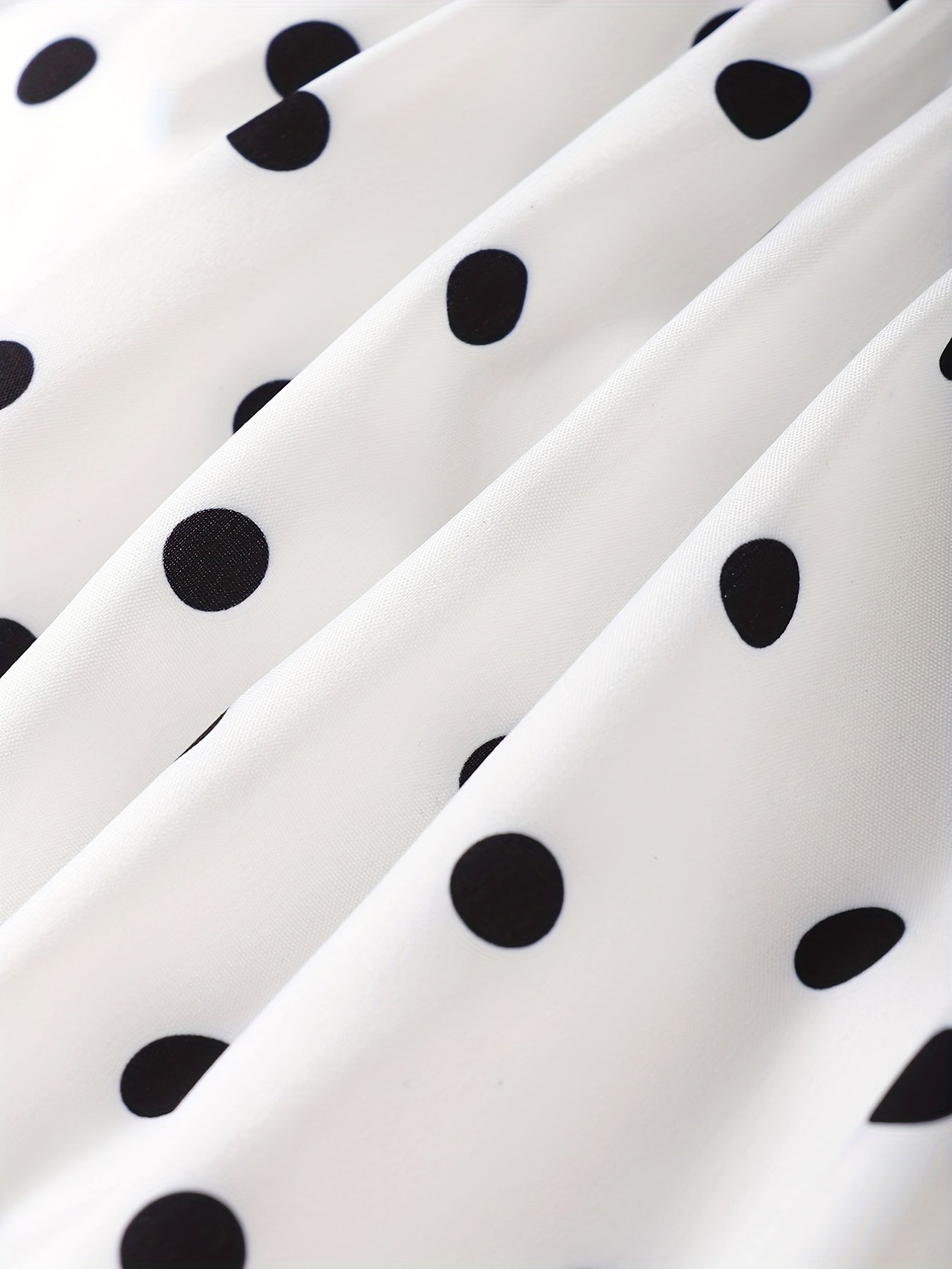 Polka Dot Long Sleeve Dress with Belt