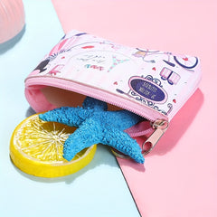 Cartoon Coin Purse Key Chains Bag PU Leather Keyrings Car Key Holders