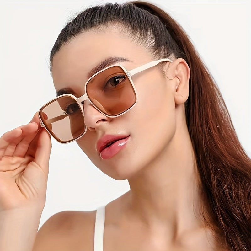 Large Square Sunglasses Gradient UV400 Sun Shades Glasses