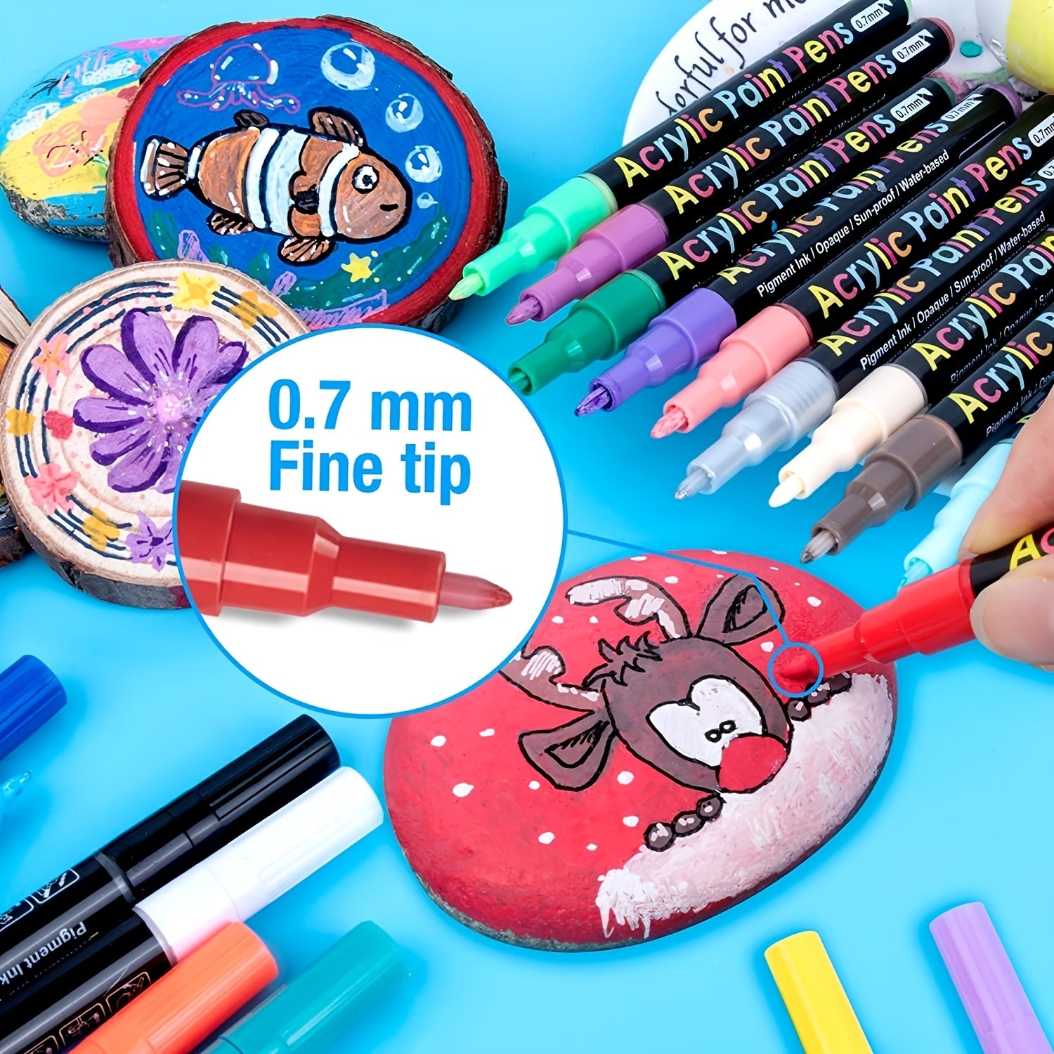 18 Acrylic Pens for DIY Handcraft Easter Decoration
