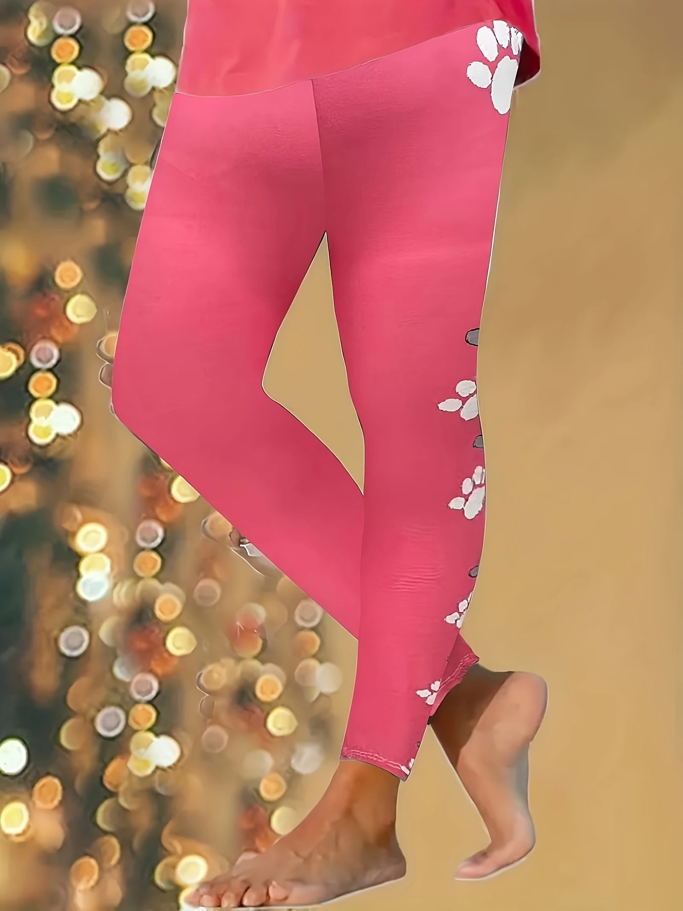  Casual Leggings Elastic High Rise High Stretch Leggings