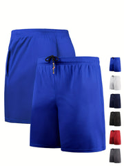 Men's Quick Dry Active Shorts Breathable Drawstring Basketball Workout