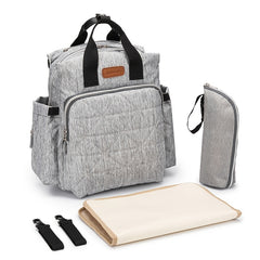 4pcs Embroidered Mommy Bag Set with Stroller Hook