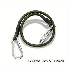 Elastic Rope for Camping and Outdoor Activities with Carabiner Lanyard