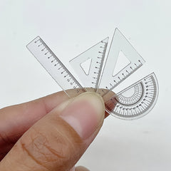 4pcs Dollhouses Plastic Ruler Set Realistic Stationery Learning Supplies