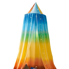 Rainbow Print Canopy Bedding Polyester Mosquito Net for Kids