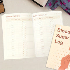 Blood Sugar Logbook Glucose Tracker A5 Size