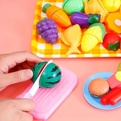 24pcs Fruit & Vegetable Toys Set for Home Kitchen Play