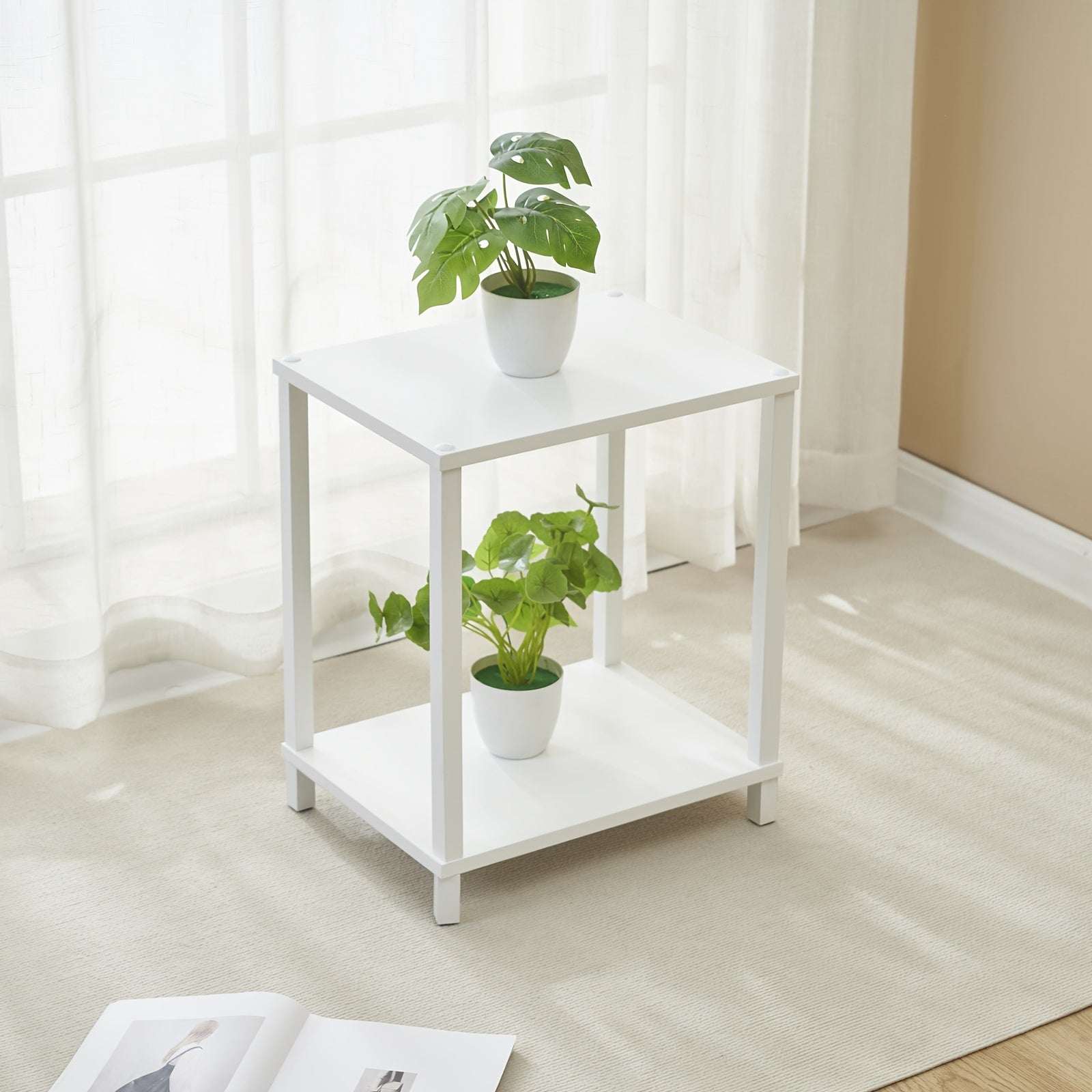 Nordic Mini Corner Indoor Sofa Table Living Room Bedroom Bedside Storage Table